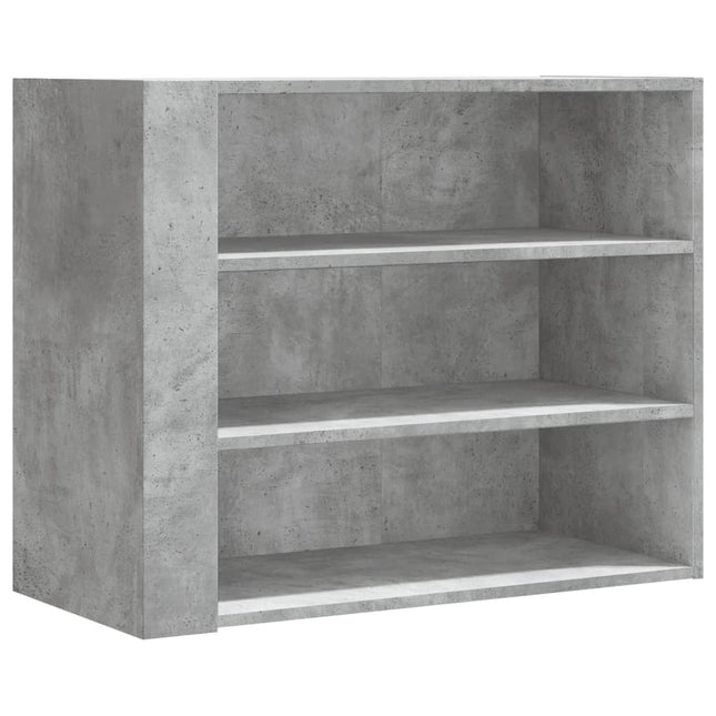 Armadietto a Muro Grigio Cemento 75x35x60 cm in Truciolato
