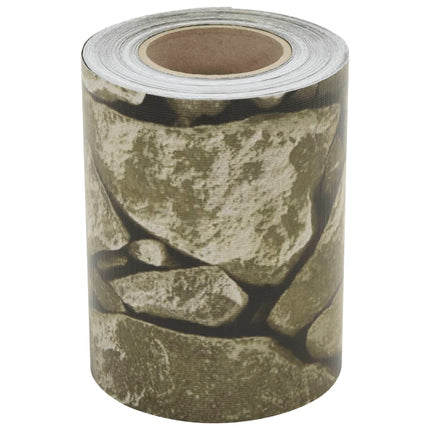 Paravento Giardino 2 pz Aspetto Pietra Grigio 35x0,19 cm PVC
