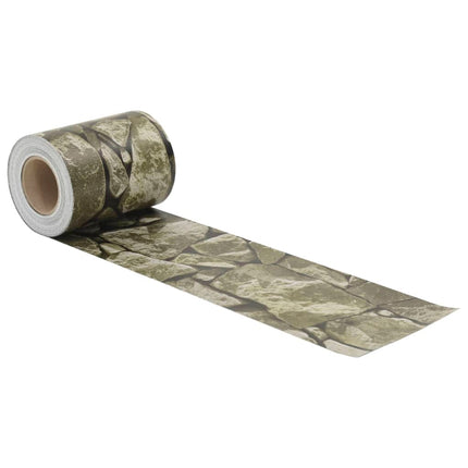 Paravento Giardino 4 pz Aspetto Pietra Grigio 35x0,19 cm PVC