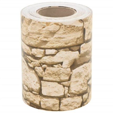 Paravento Giardino 2 pz Aspetto Pietra Grigio 35x0,19 cm in PVC