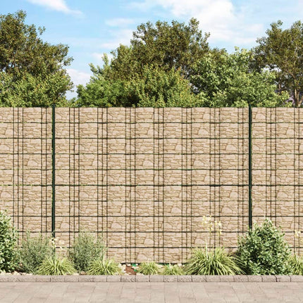 Paravento Giardino 2 pz Aspetto Pietra Grigio 35x0,19 cm in PVC