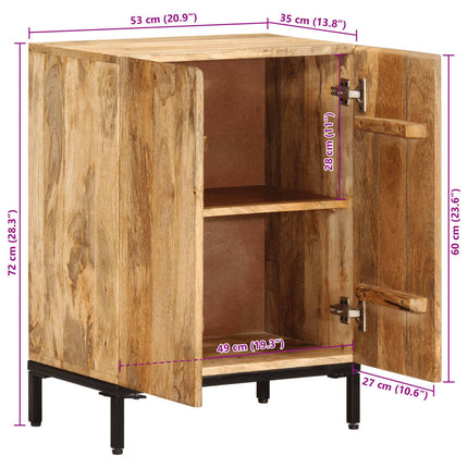 Credenza 53x35x72 cm in Legno Massello di Mango