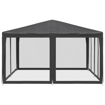 Tenda per Feste con 8 Pareti in Rete Antracite 4x4 m in HDPE