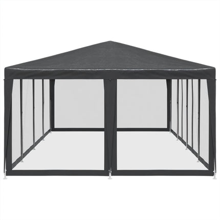 Tenda per Feste con 12 Pareti in Rete Antracite 8x4 m in HDPE