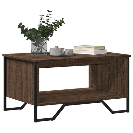 Tavolino da Salotto Rovere Marrone 75x51x40cm Legno Multistrato