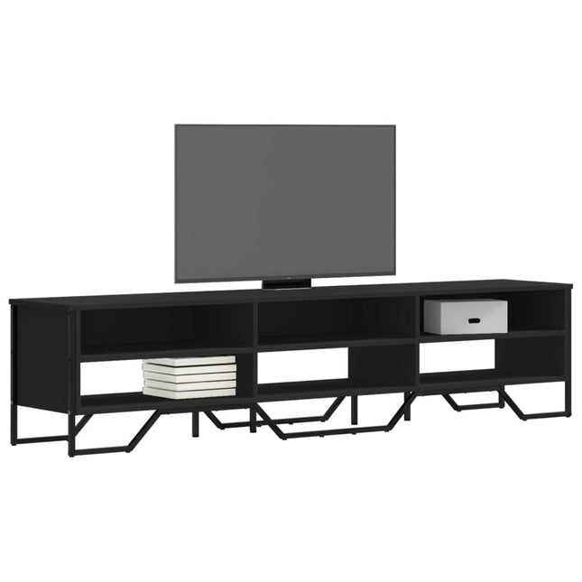 Mobile Porta TV Nero 180x34x41 cm in Legno Multistrato