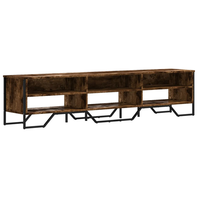 Mobile Porta TV Rovere Fumo 180x34x41 cm in Legno Multistrato
