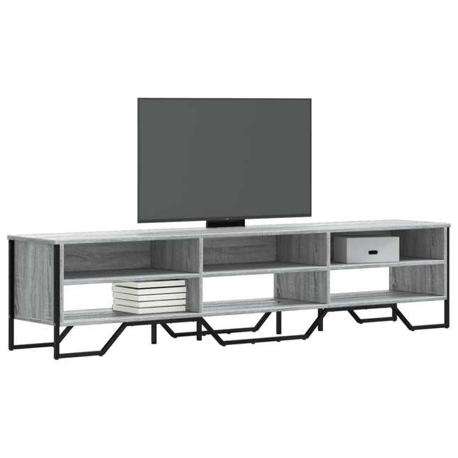 Mobile Porta TV Grigio Sonoma 180x34x41cm in Legno Multistrato