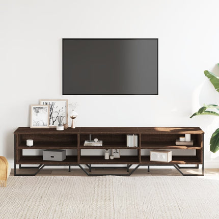 Mobile Porta TV Rovere Marrone 180x34x41cm in Legno Multistrato