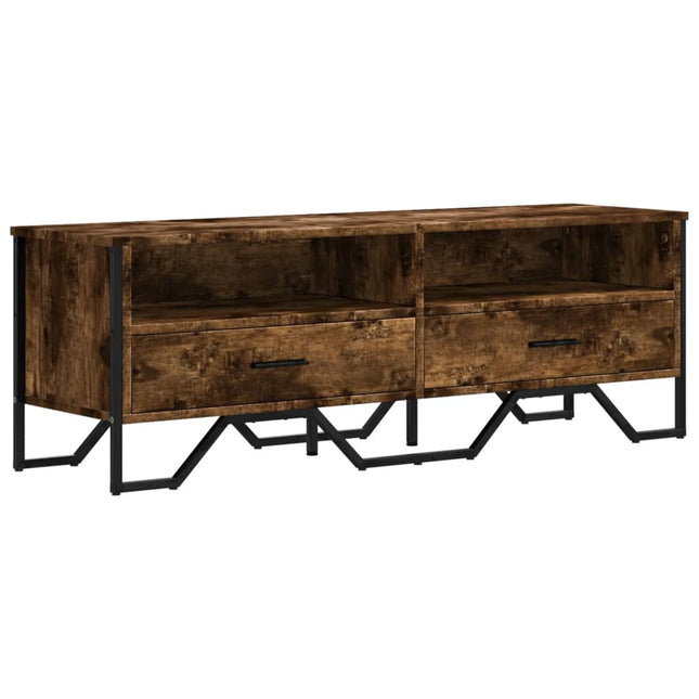 Mobile Porta TV Rovere Fumo 122x34x41 cm in Legno Multistrato