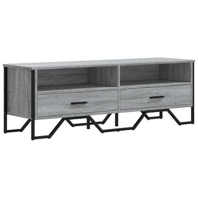Mobile Porta TV Grigio Sonoma 122x34x41cm in Legno Multistrato