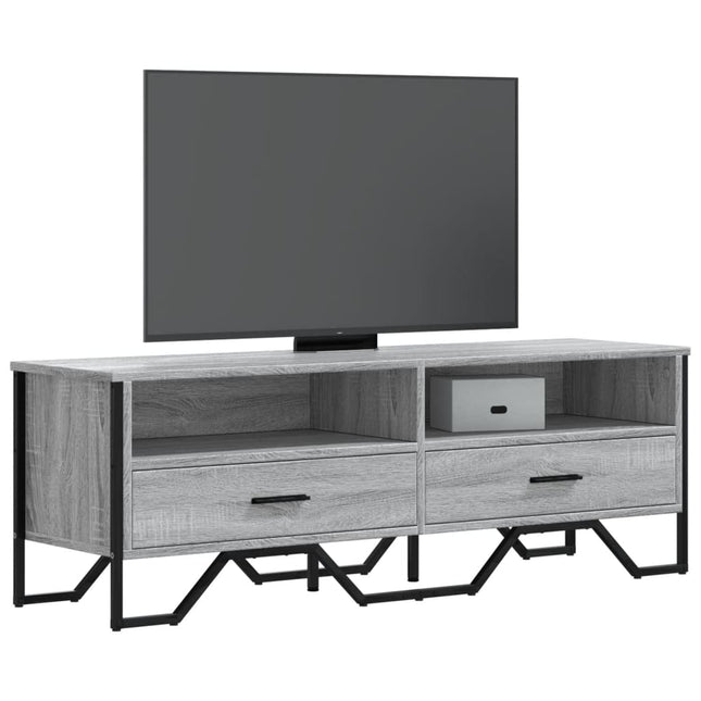 Mobile Porta TV Grigio Sonoma 122x34x41cm in Legno Multistrato
