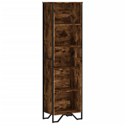 Libreria Rovere Fumo 50x31x169 cm in Legno Multistrato