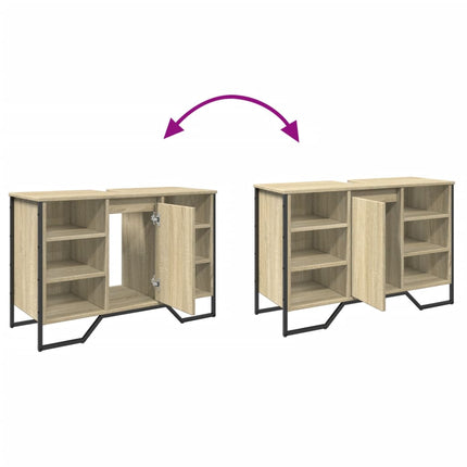 Mobile Lavabo Bagno Rovere Sonoma 91x35x60 cm in Truciolato