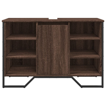Mobile Lavabo Bagno Rovere Marrone 91x35x60cm in Truciolato