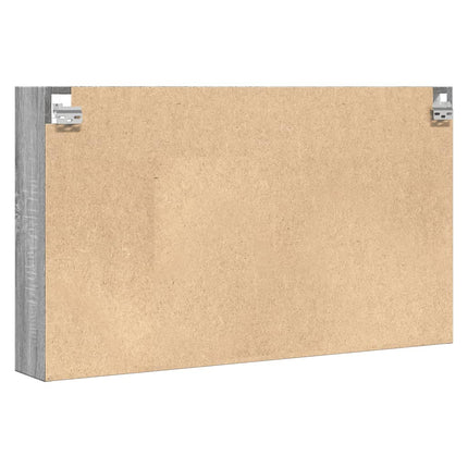 Armadietto Vetrina Grigio Sonoma 100x15x58 cm Legno Multistrato