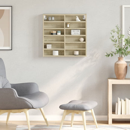 Armadietto Vetrina Rovere Sonoma 60x8,5x58 cm Legno Multistrato