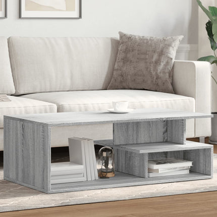 Tavolino da Salotto Grigio Sonoma 102x55x35cm Legno Multistrato