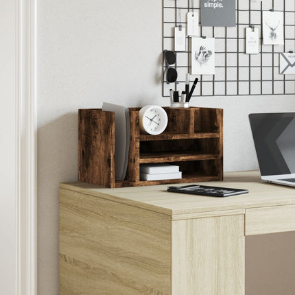 Organizer Scrivania Rovere Fumo 44,5x24x25cm Legno Multistrato