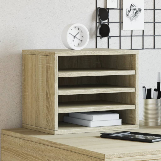 Organizer Scrivania Rovere Sonoma 36x26x29,5 Legno Multistrato