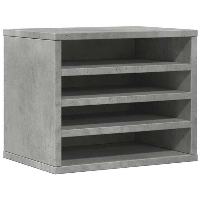 Organizer Scrivania Grigio Cemento 36x26x29,5 Legno Multistrato