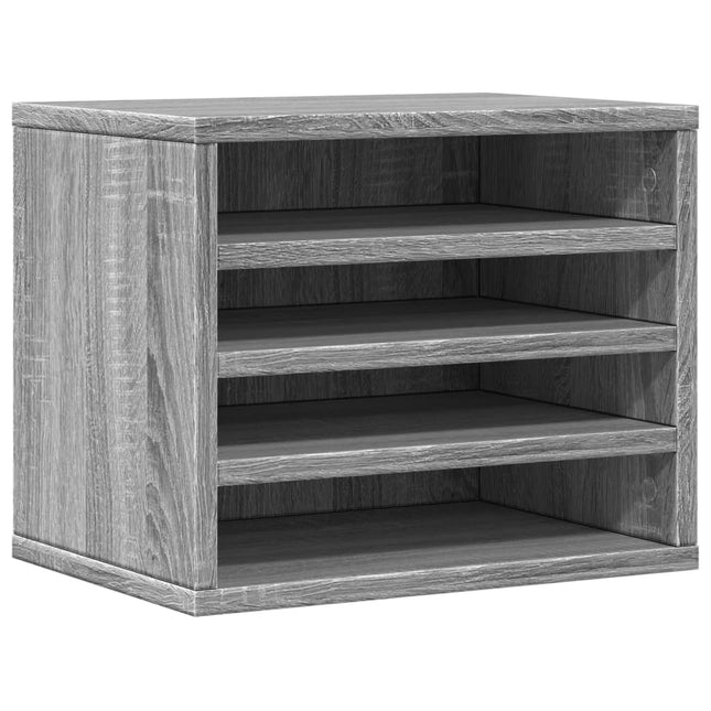 Organizer Scrivania Grigio Sonoma 36x26x29,5 Legno Multistrato