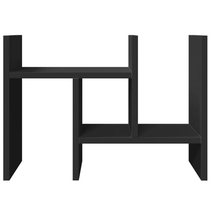 Organizer Scrivania Nero 34,5x15,5x35,5 cm in Legno Multistrato