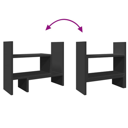 Organizer da Scrivania Nero 38,5x17x39 cm in Legno Multistrato