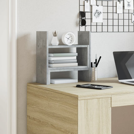Organizer Scrivania Grigio Cemento 38,5x17x39 Legno Multistrato