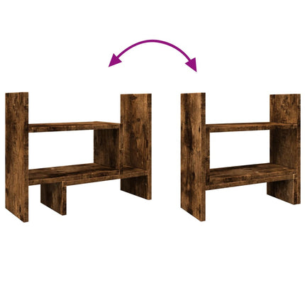 Organizer Scrivania Rovere Fumo 38,5x17x39cm Legno Multistrato