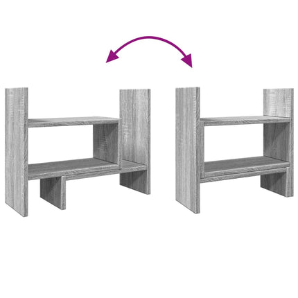 Organizer Scrivania Grigio Sonoma 38,5x17x39 Legno Multistrato