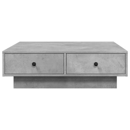 Tavolino da Salotto Grigio Cemento 90x90x28cm Legno Multistrato