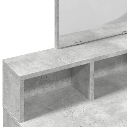 Toeletta con Specchio Grigio Cemento 80x41x144,5 cm