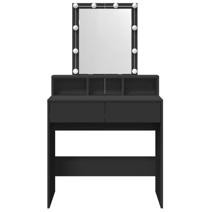 Toeletta con LED Nera 80x41x144,5 cm