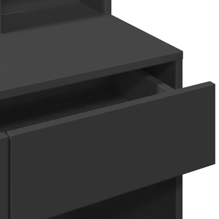 Toeletta con LED Nera 80x41x144,5 cm