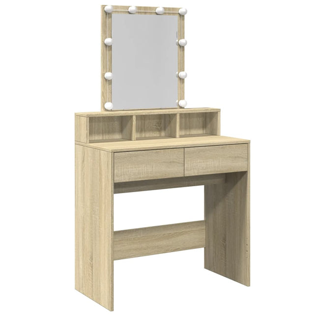 Toeletta con LED Rovere Sonoma 80x41x144,5 cm