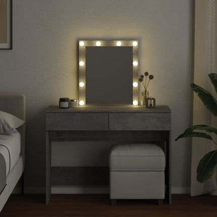 Toeletta con LED Grigio Cemento 100x40x130 cm