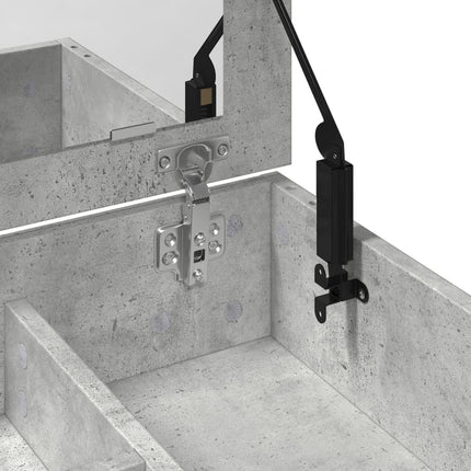 Toeletta con Specchio Grigio Cemento 73x46,5x120 cm