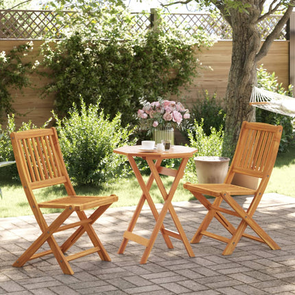 Set BistrÃ² Pieghevole 3pz in Legno Massello di Acacia