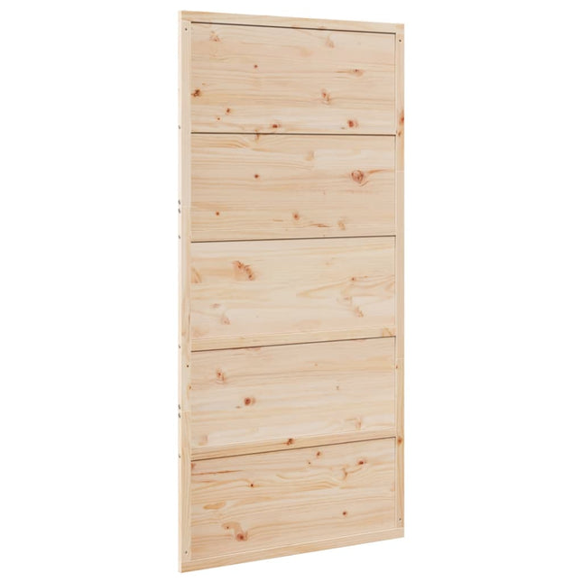 Porta per Granaio 100x208 cm in Legno Massello di Pino