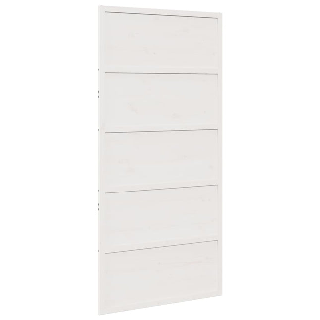 Porta del Granaio Bianca 100x208 cm in Legno Massello di Pino