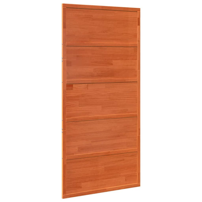 Porta del Granaio Marrone 100x208 cm in Legno Massello di Pino