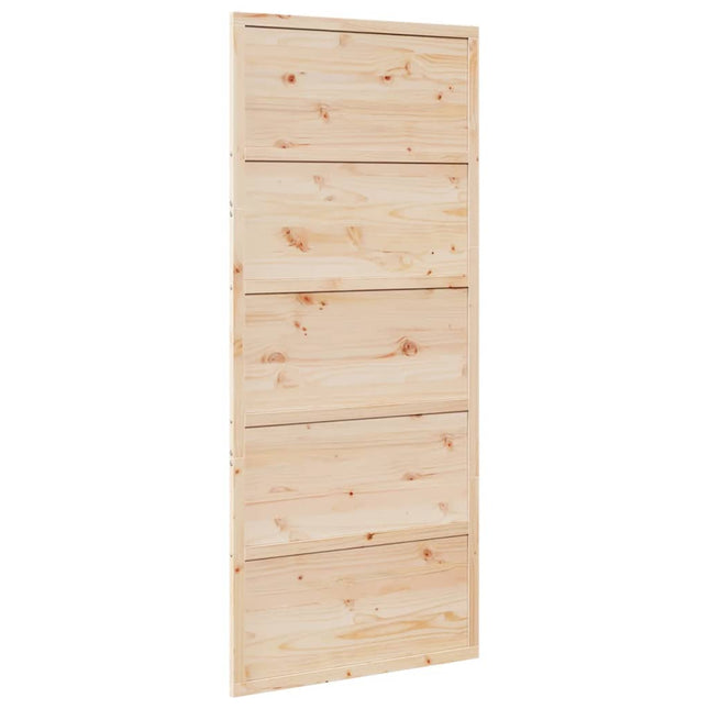 Porta per Granaio 90x208 cm in Legno Massello di Pino