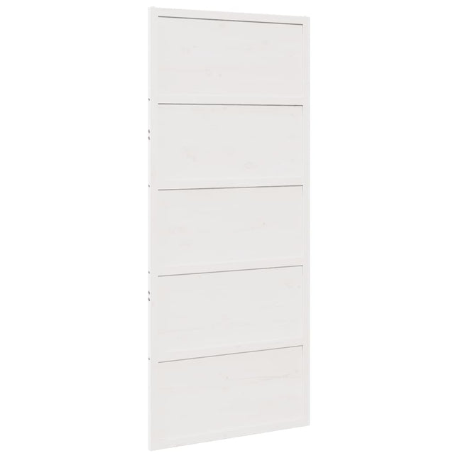 Porta del Granaio Bianca 90x208 cm in Legno Massello di Pino