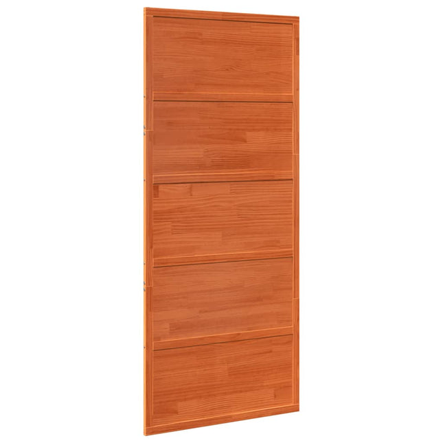Porta del Granaio Marrone 90x208 cm in Legno Massello di Pino