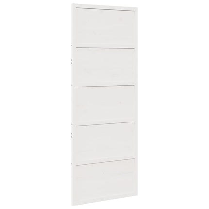 Porta del Granaio Bianca 80x208 cm in Legno Massello di Pino