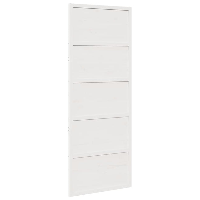Porta del Granaio Bianca 80x208 cm in Legno Massello di Pino
