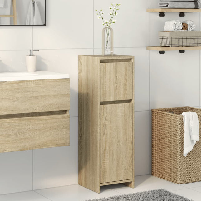 Mobile da Bagno Rovere Sonoma 30x30x95 cm in Legno Multistrato
