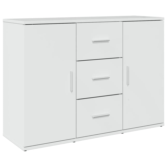 Credenza Bianco Lucido 90,5x29,5x65 cm in Truciolato