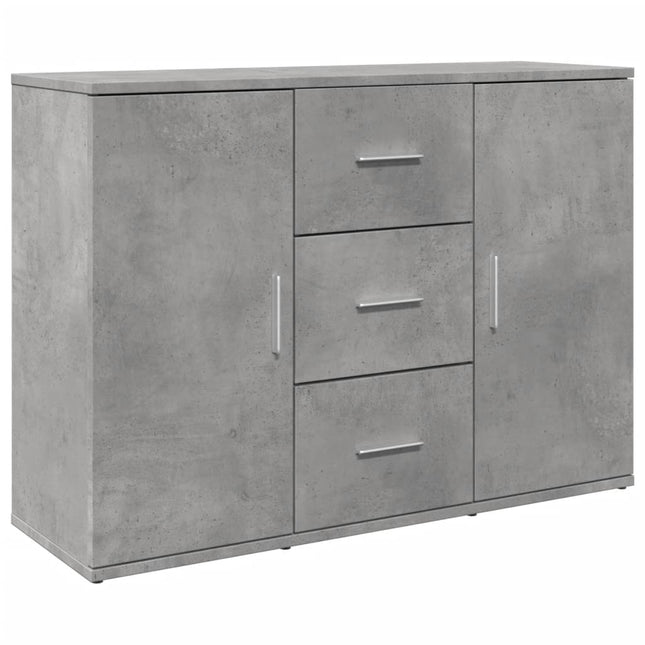 Credenza Grigio Cemento 90,5x29,5x65 cm in Truciolato